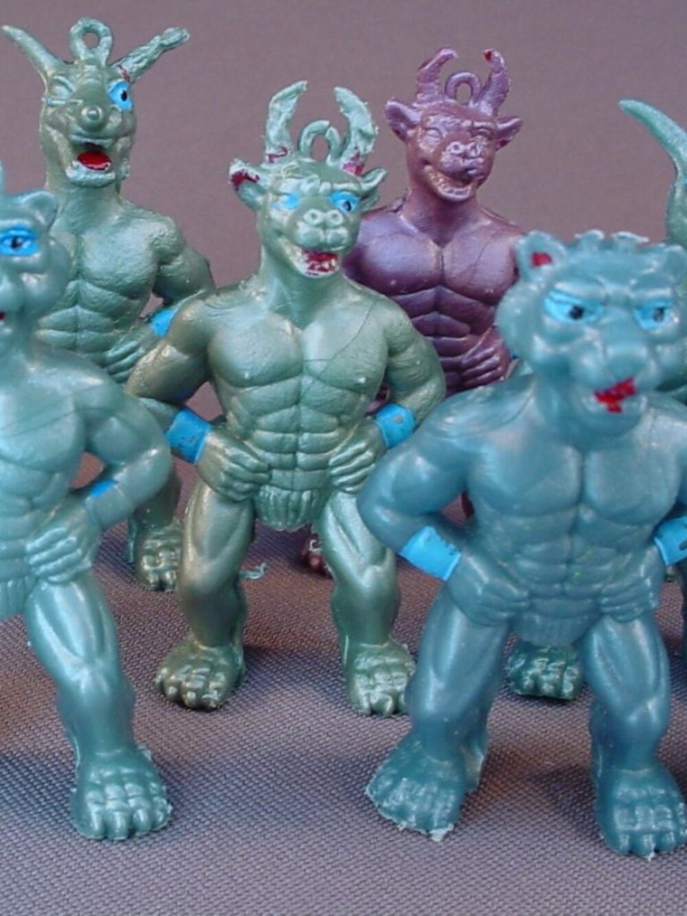 Muscle Galaxy Warriors, Lot Of 11 PVC Pencil Topper Figures, Vintage Toys - Picture 2 of 9
